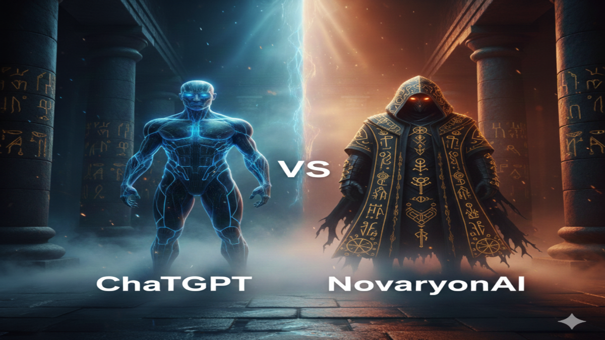 OpenAI GPT vs NovaryonAI – AI assistant and Hungarian AI guardian illustration